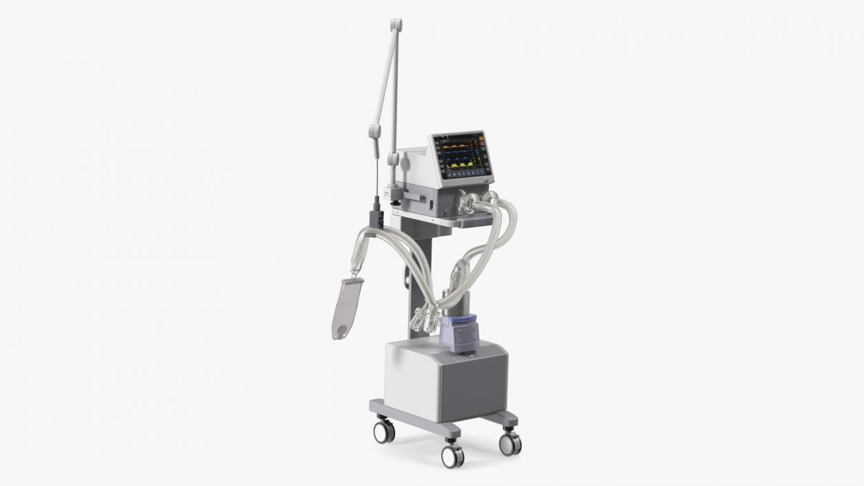 Medical Ventilator System Rigged 3D