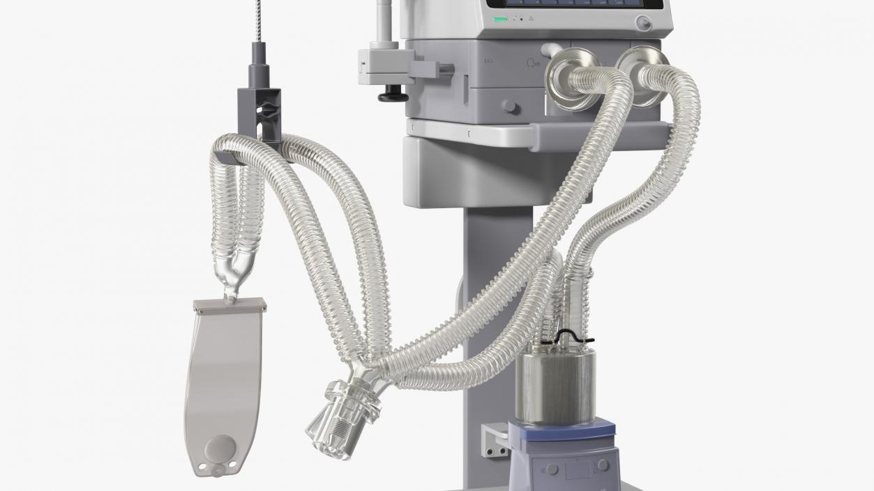 Medical Ventilator System Rigged 3D