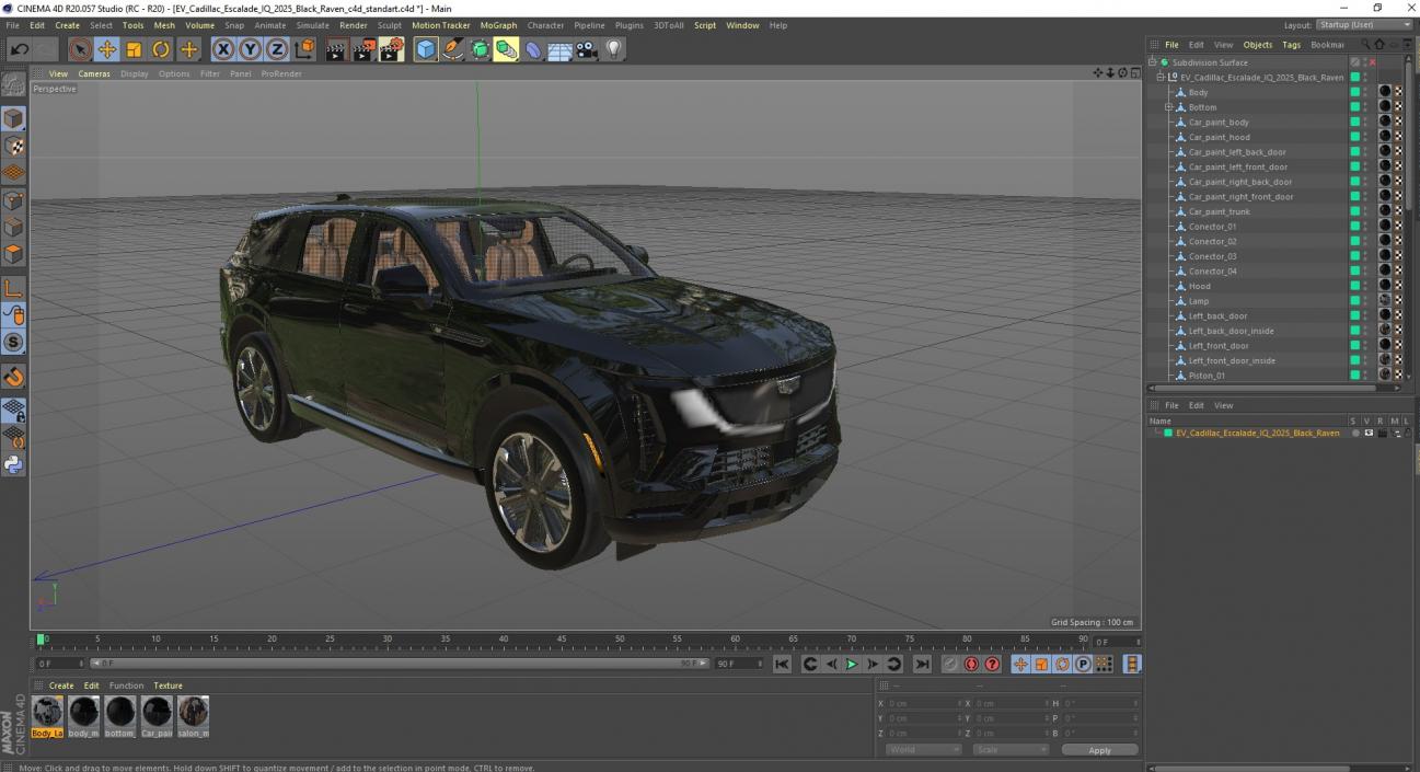 3D model EV Cadillac Escalade IQ 2025 Black Raven