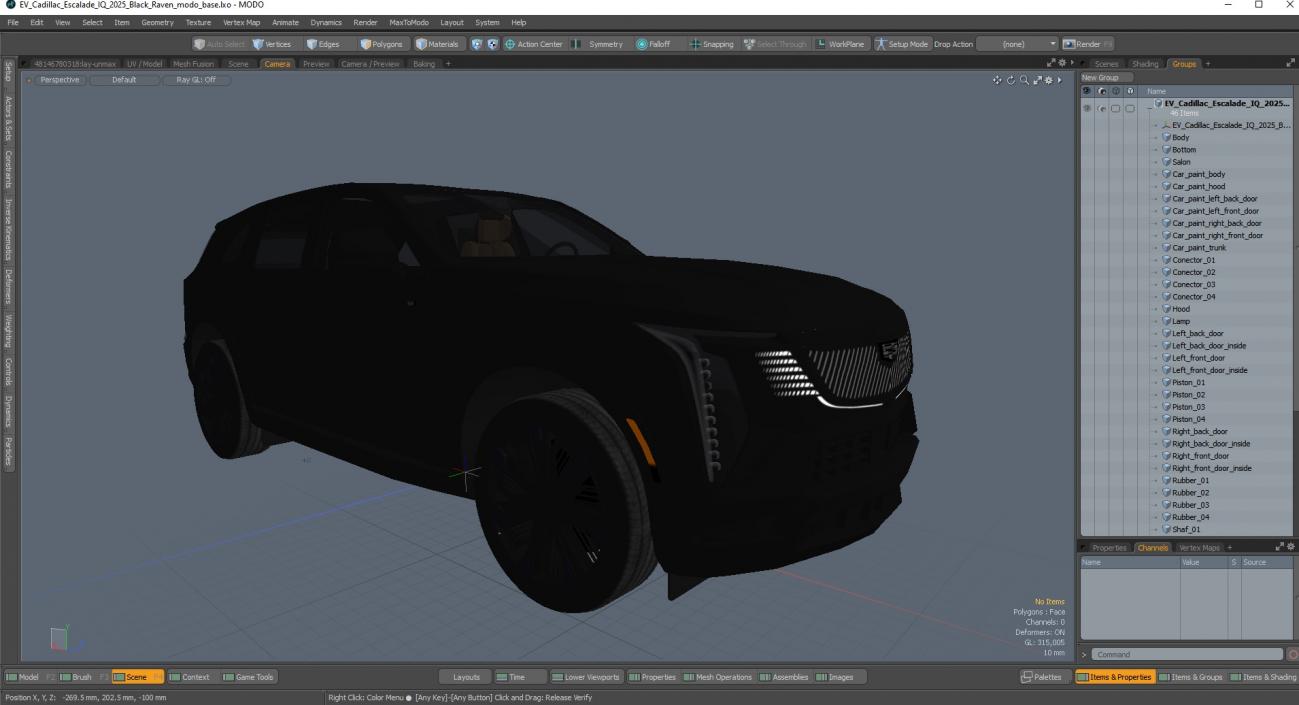 3D model EV Cadillac Escalade IQ 2025 Black Raven