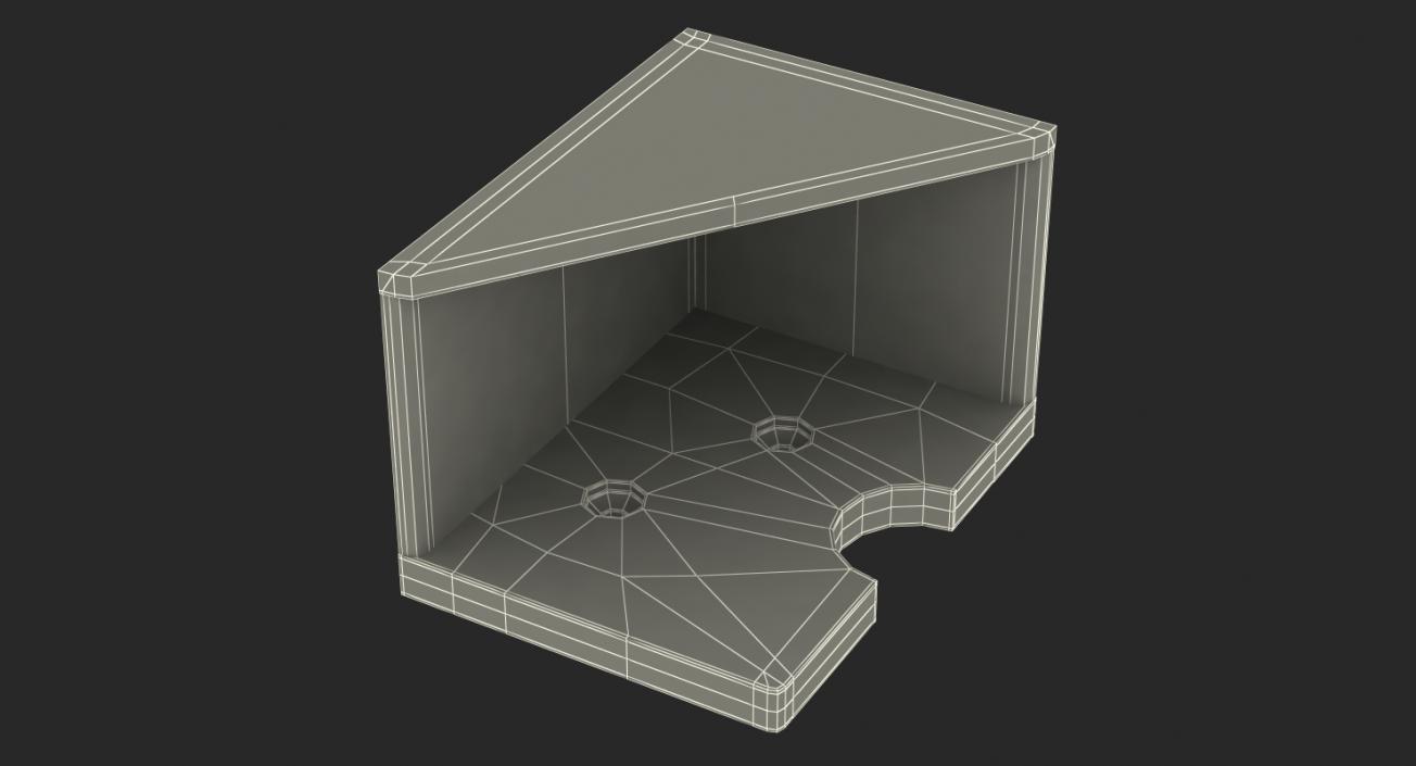 Playing Card Discard Tray for 2 Decks 3D