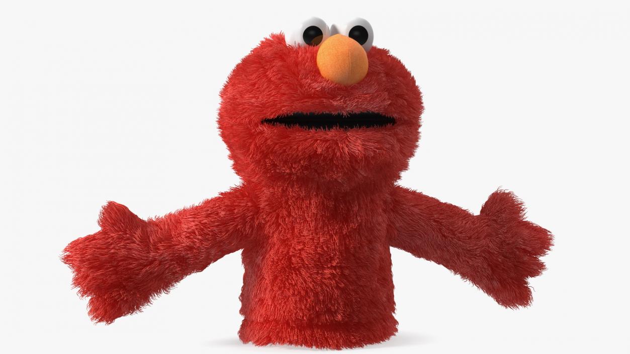 3D model Elmo Hand Puppet Fur