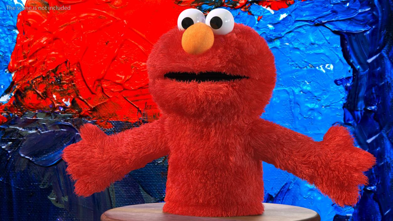 3D model Elmo Hand Puppet Fur