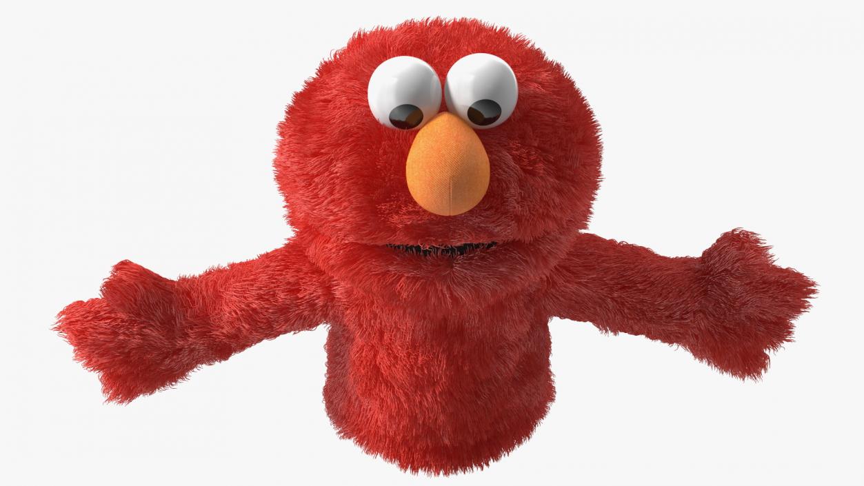 3D model Elmo Hand Puppet Fur