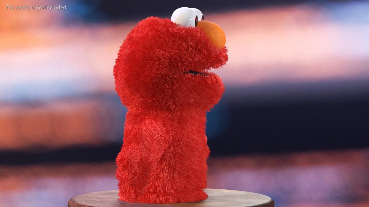 3D model Elmo Hand Puppet Fur