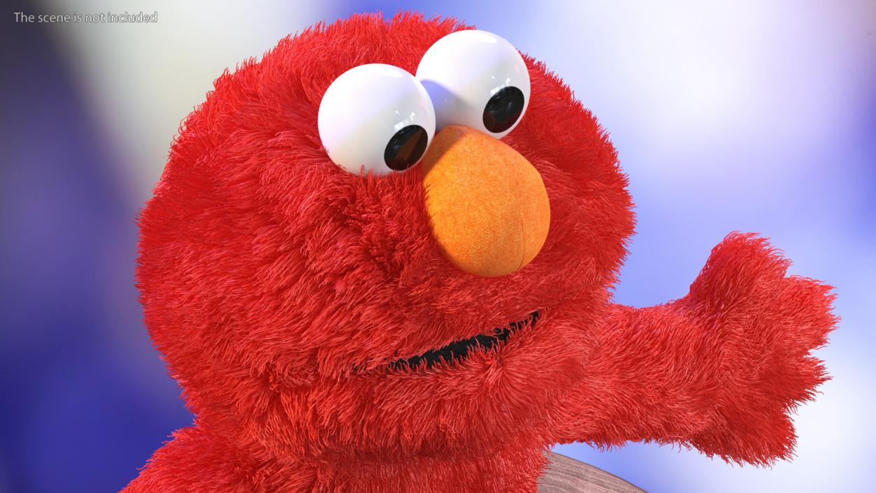 3D model Elmo Hand Puppet Fur