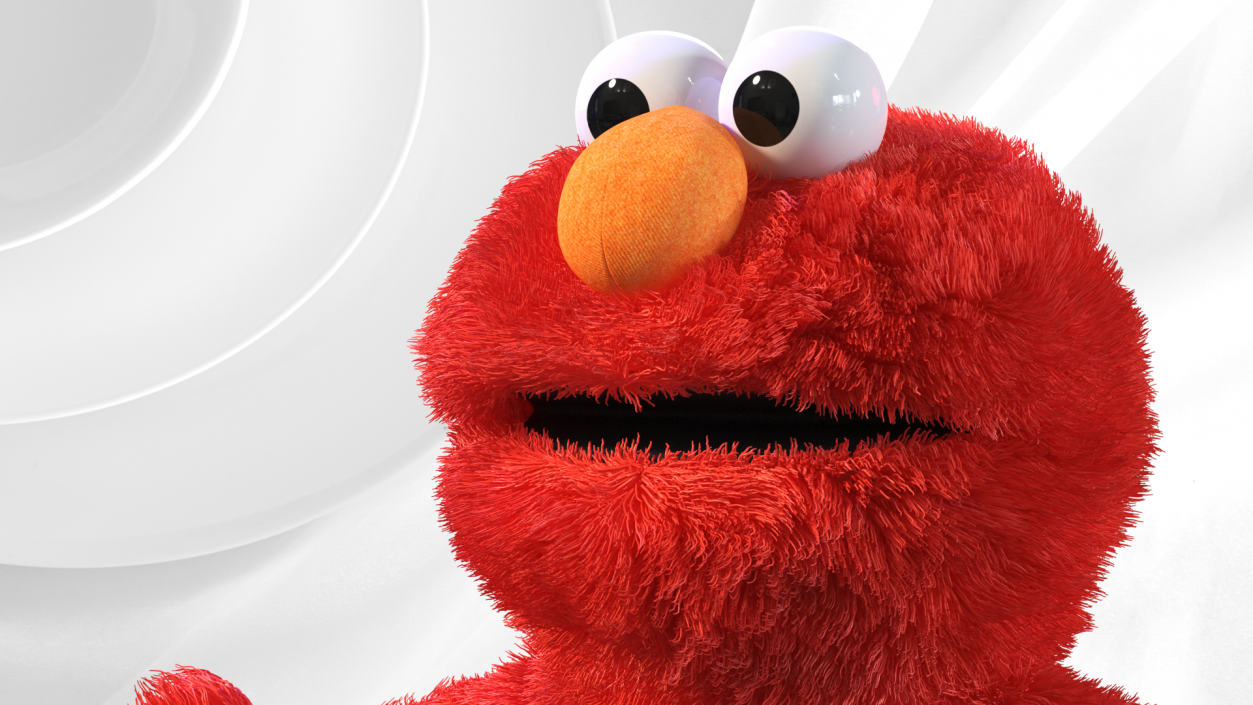 3D model Elmo Hand Puppet Fur