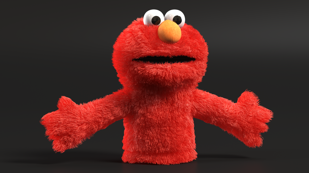 3D model Elmo Hand Puppet Fur