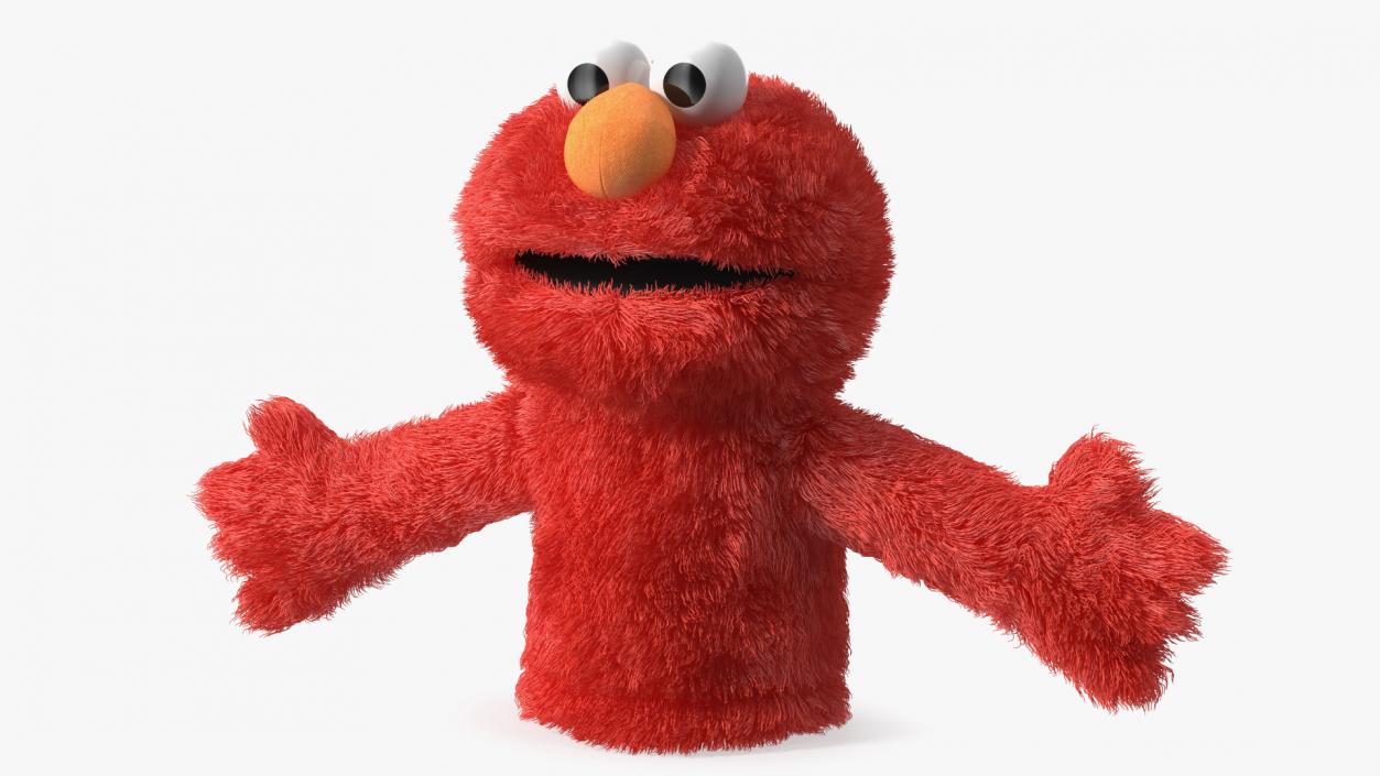 3D model Elmo Hand Puppet Fur