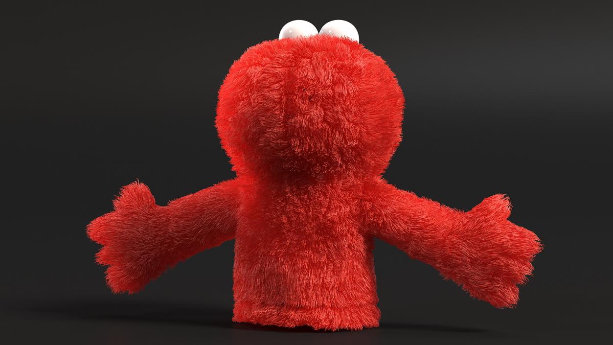 3D model Elmo Hand Puppet Fur