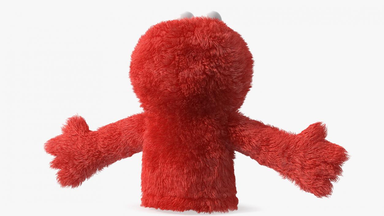 3D model Elmo Hand Puppet Fur