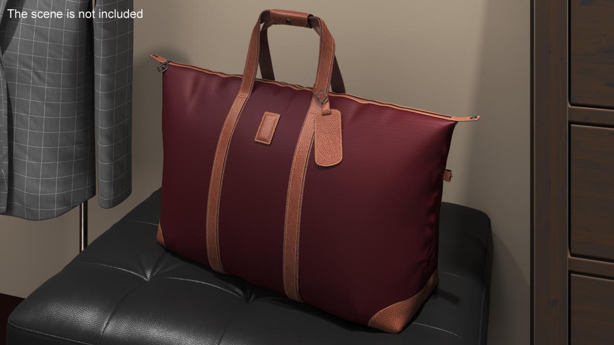 3D Fashion Man Travel Bag Dark Red