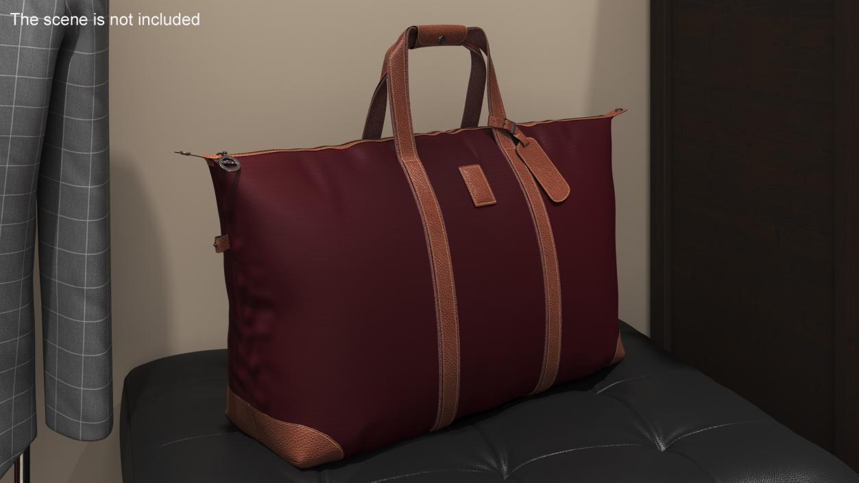 3D Fashion Man Travel Bag Dark Red