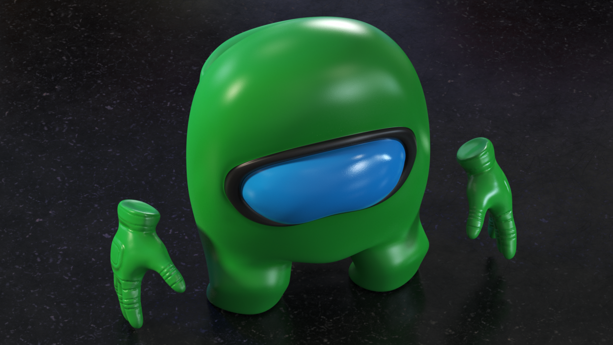 3D Sad Among Us Character Green model