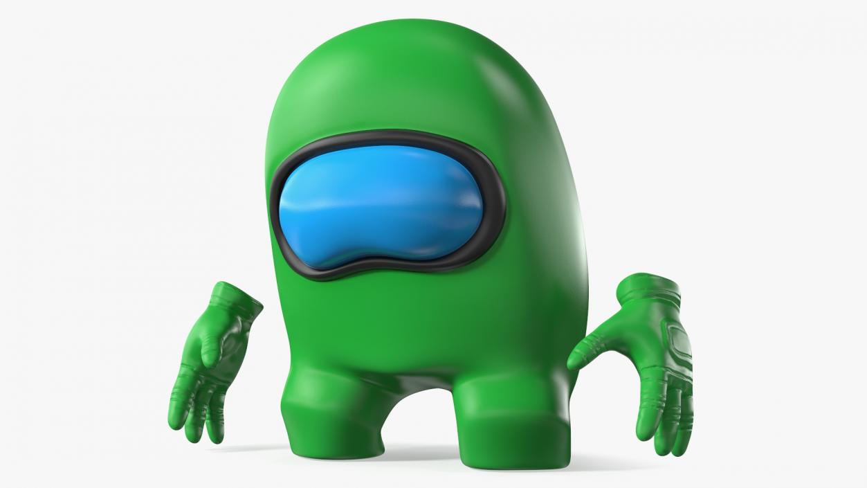 3D Sad Among Us Character Green model