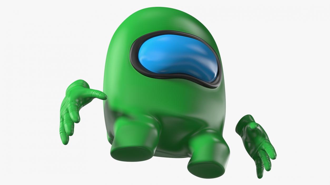 3D Sad Among Us Character Green model