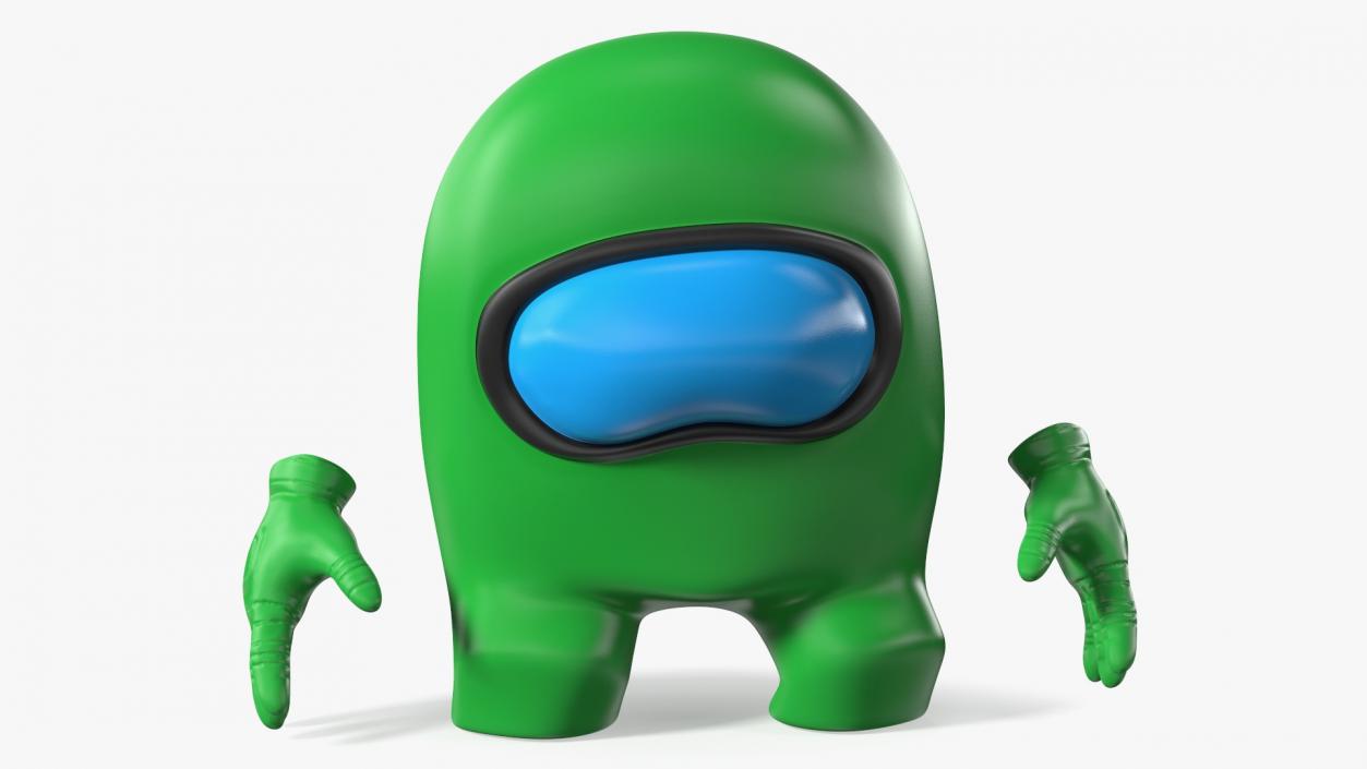 3D Sad Among Us Character Green model