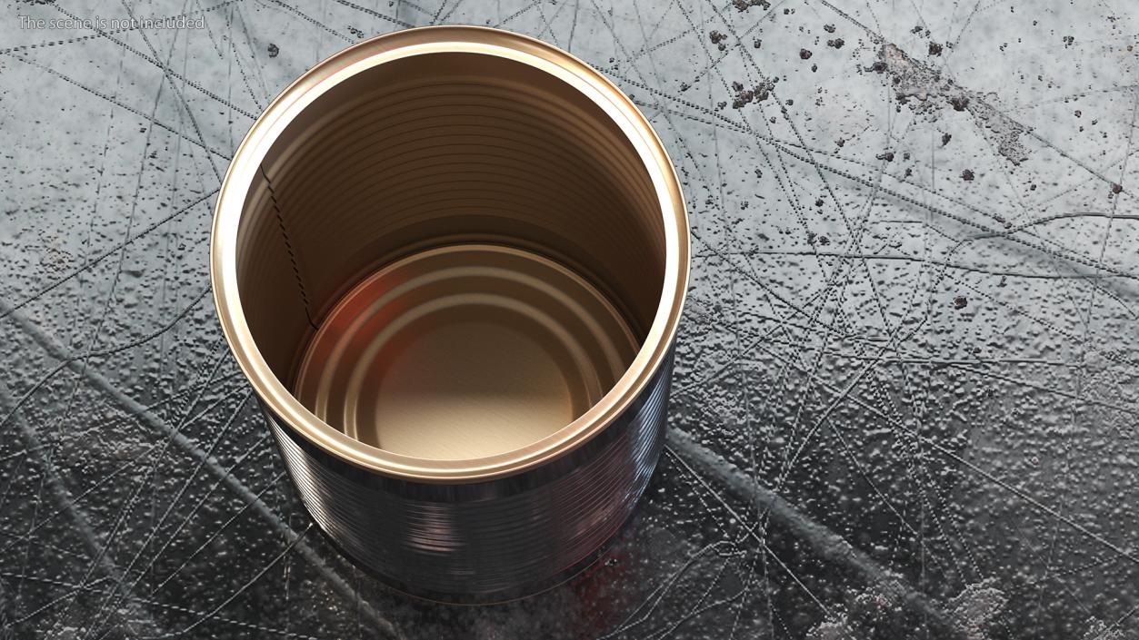 3D Empty Tin Can model