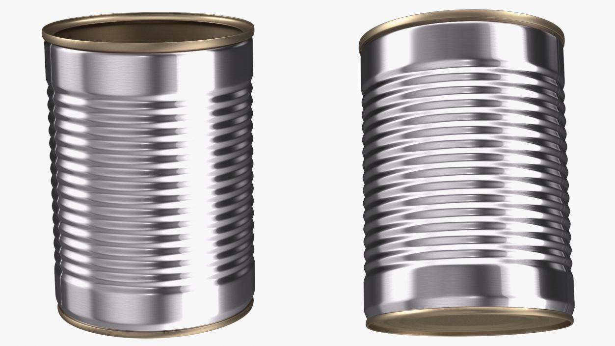 3D Empty Tin Can model