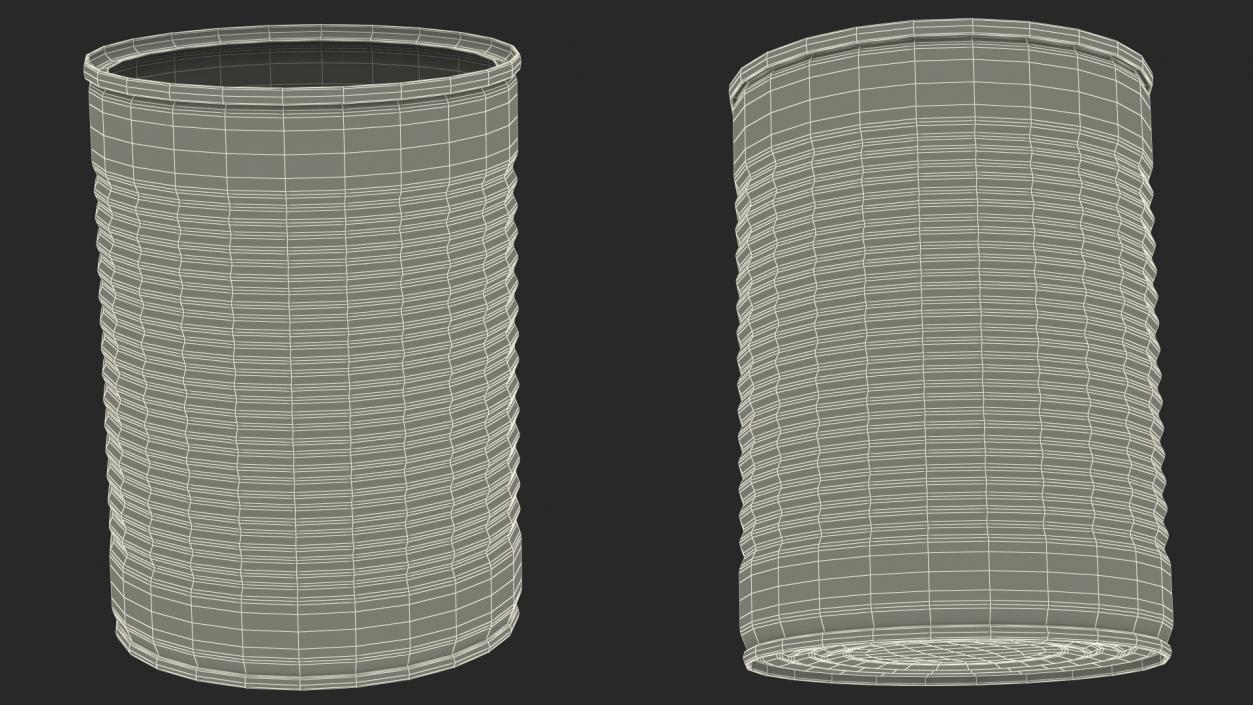 3D Empty Tin Can model