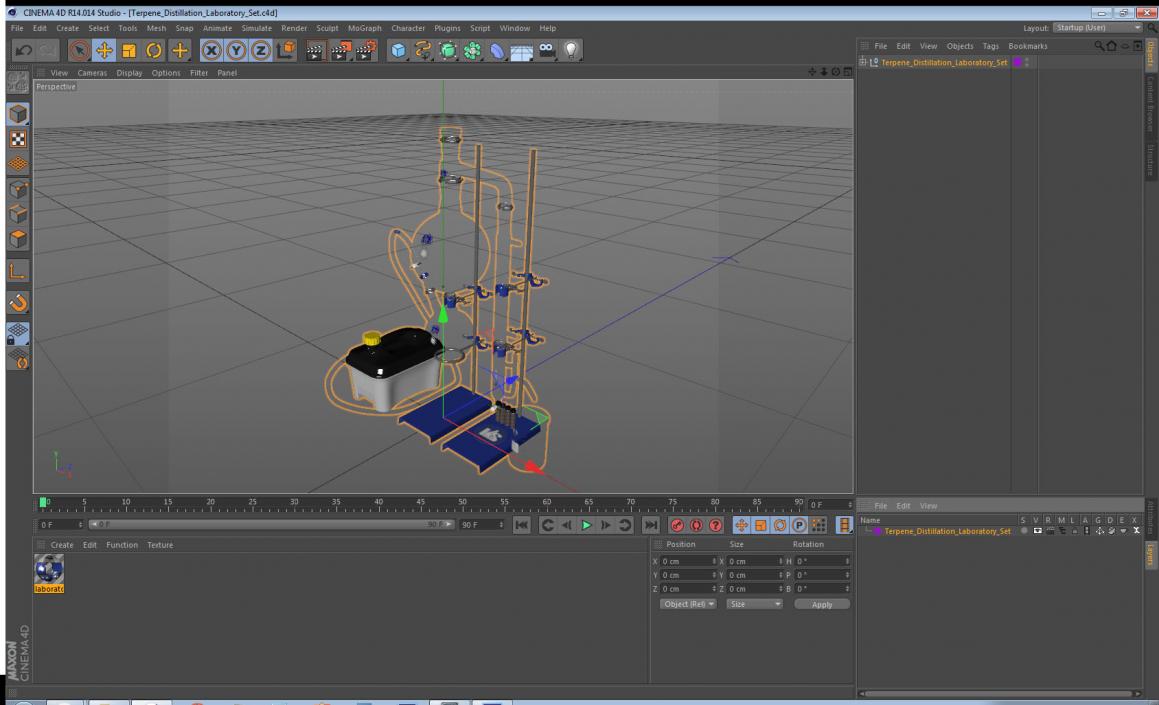 3D model Terpene Distillation Laboratory Set