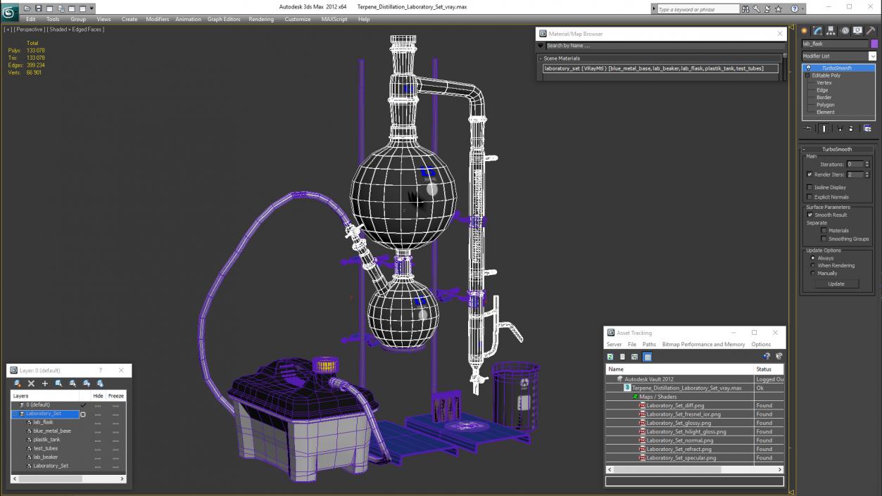 3D model Terpene Distillation Laboratory Set