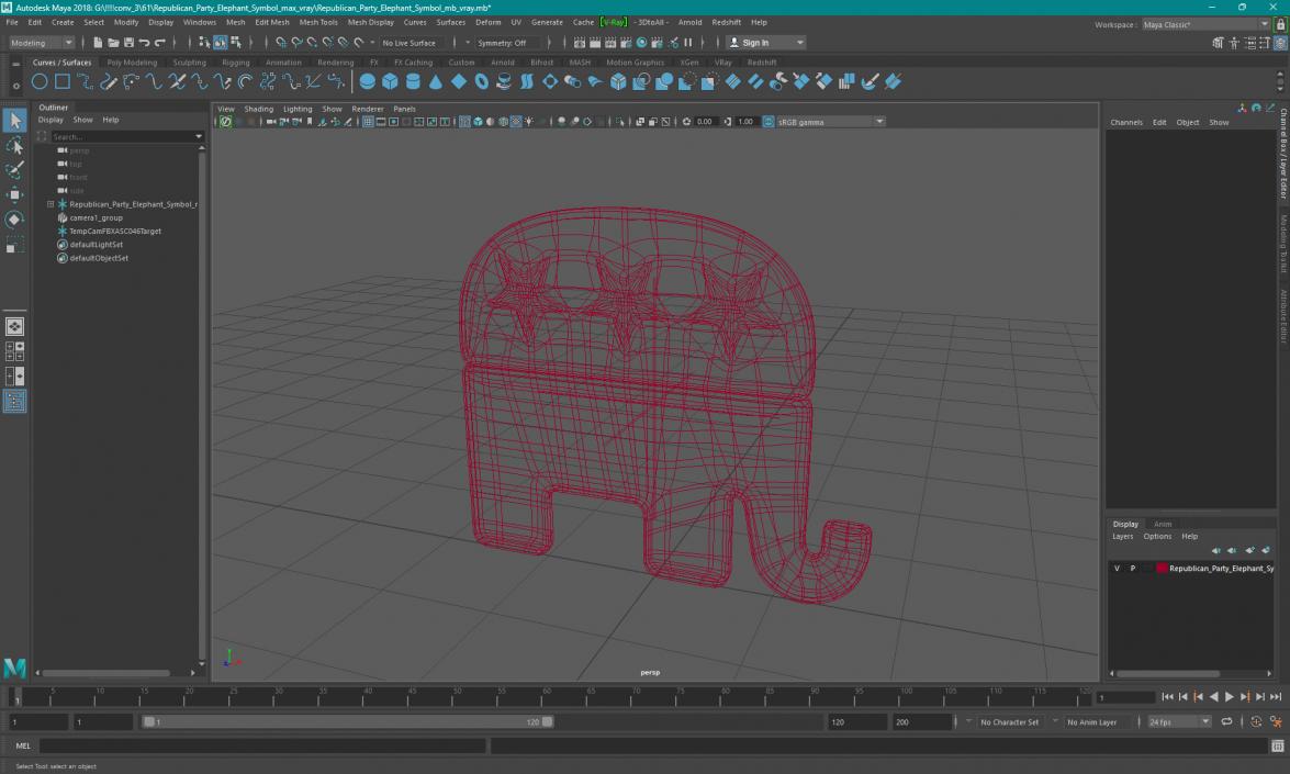 Republican Party Elephant Symbol 3D