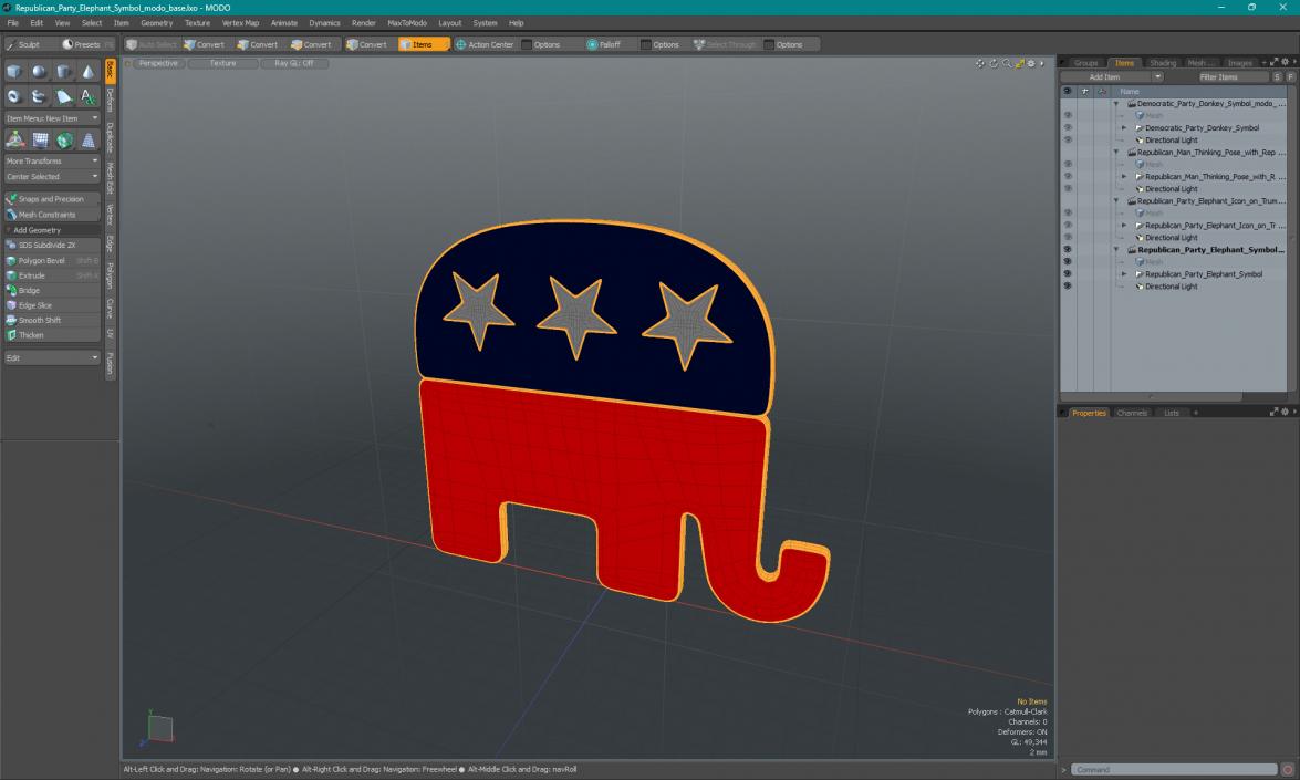 Republican Party Elephant Symbol 3D