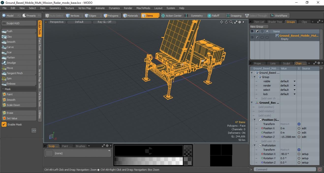 Ground Based Mobile Multi Mission Radar 3D model