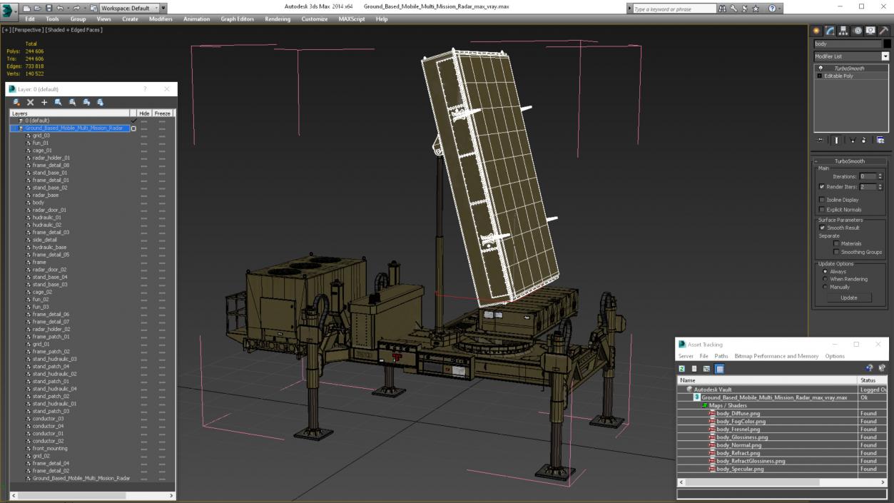 Ground Based Mobile Multi Mission Radar 3D model