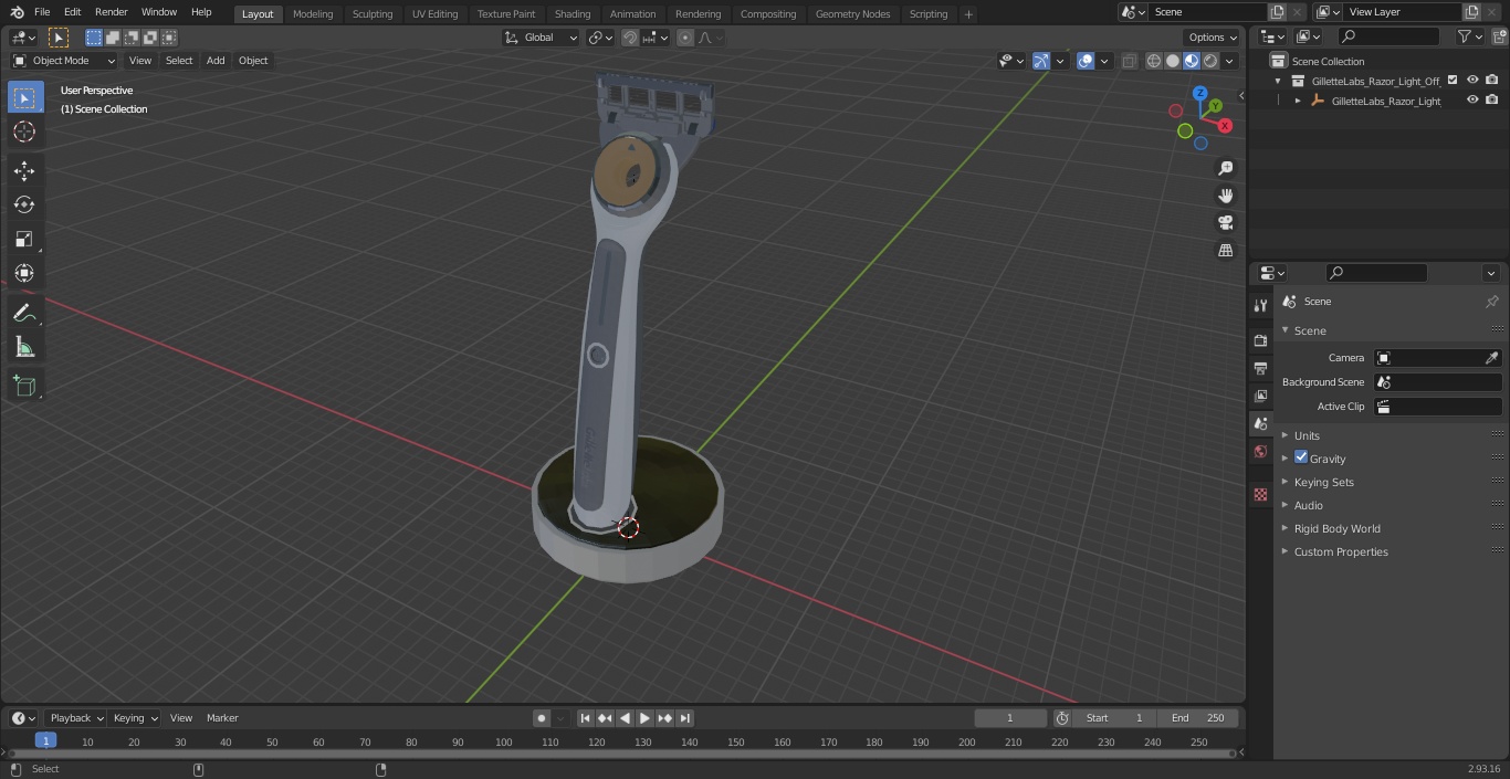 Gillette Labs Razor Light Off 3D model