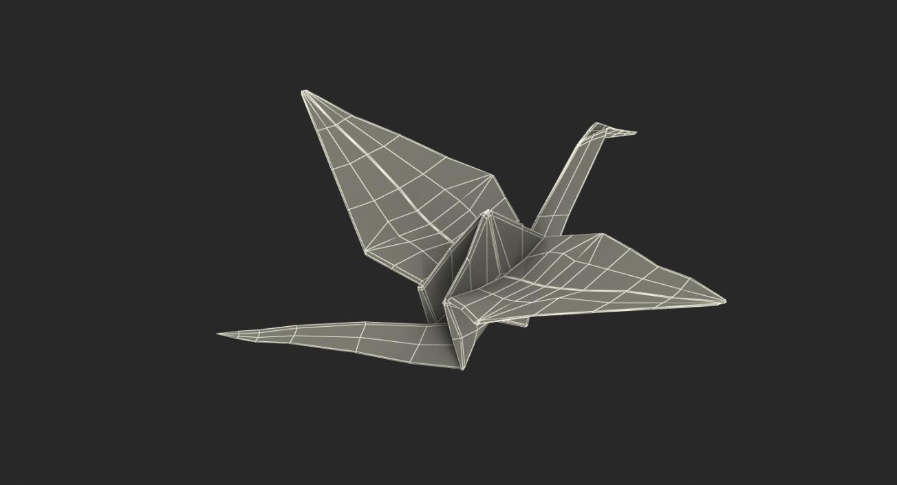 3D Origami Crane model