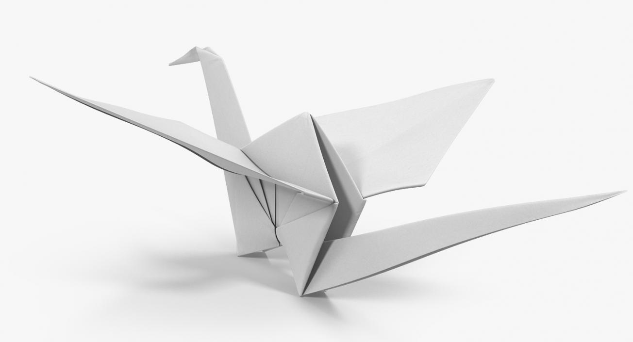 3D Origami Crane model