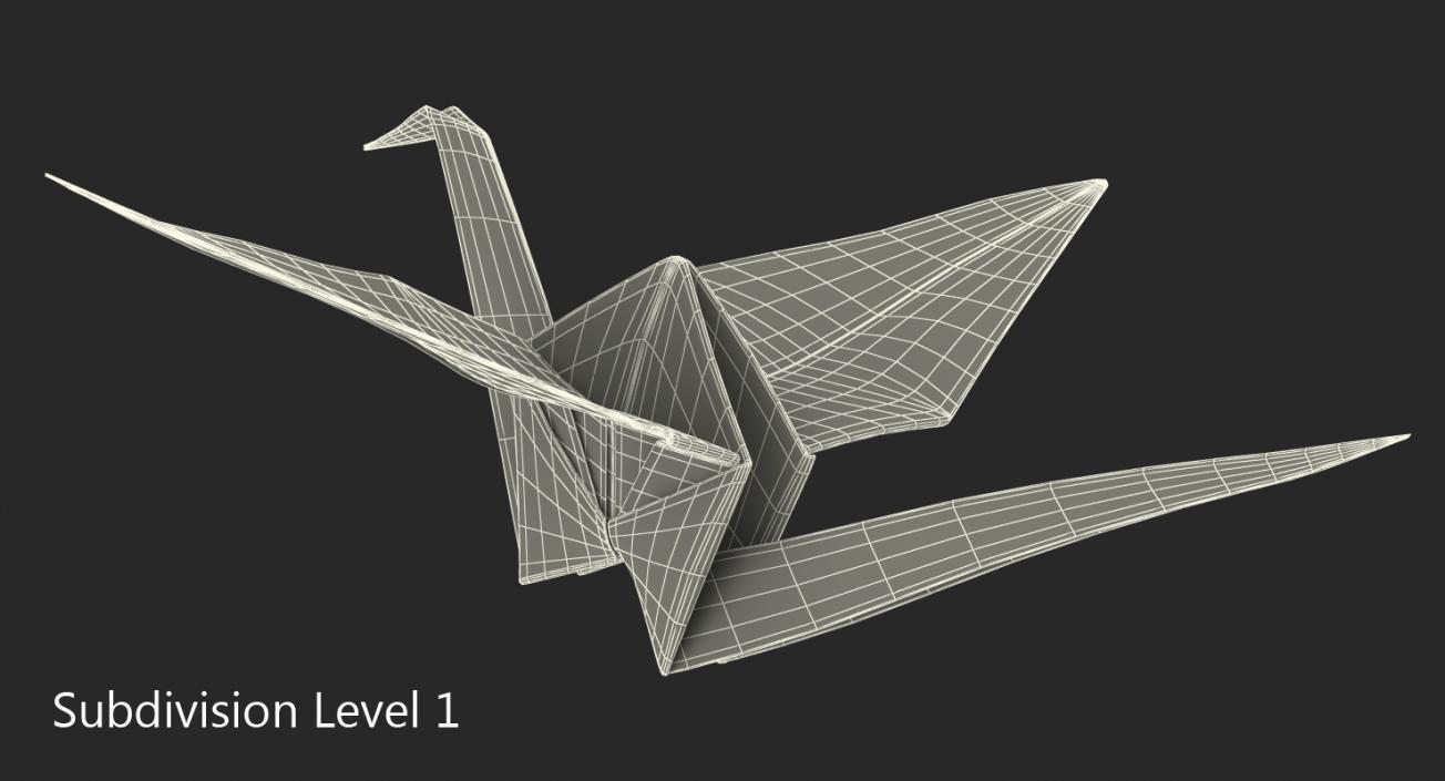 3D Origami Crane model