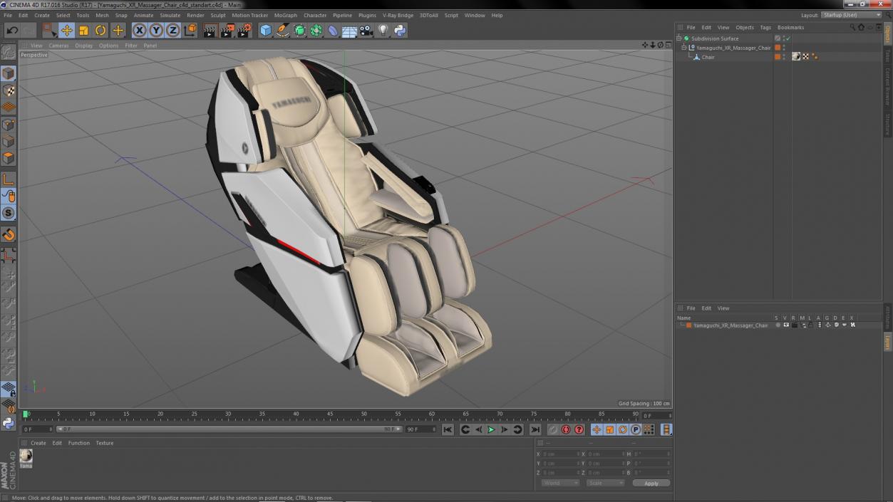 Yamaguchi XR Massager Chair 3D