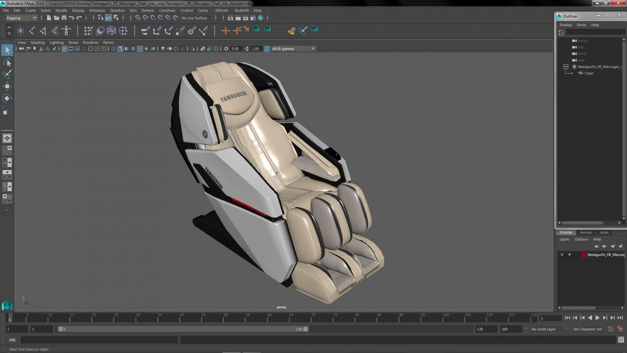 Yamaguchi XR Massager Chair 3D