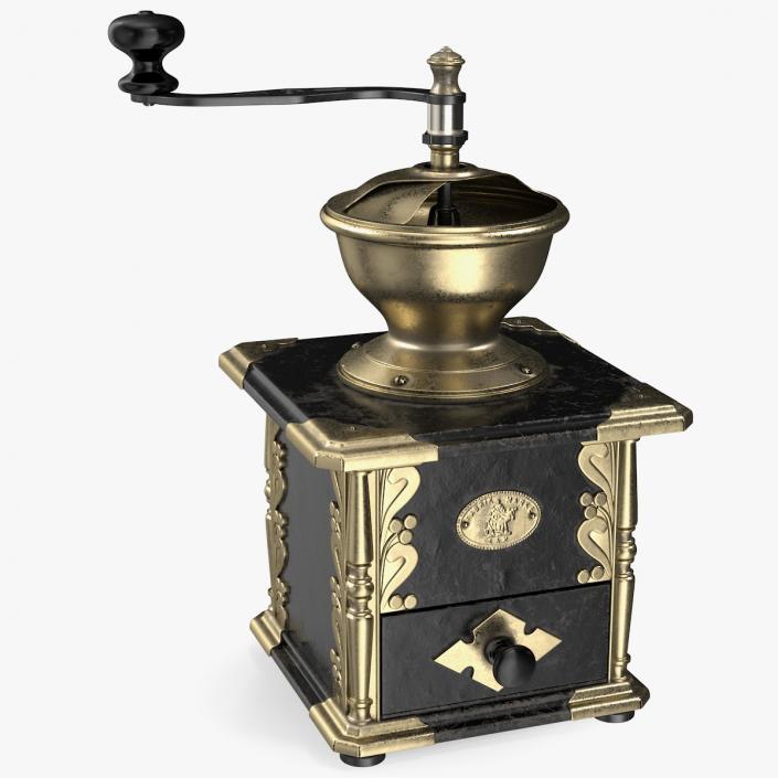 Antique Manual Coffee Grinder 3D model