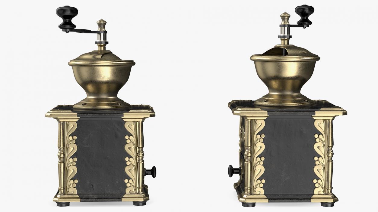 Antique Manual Coffee Grinder 3D model