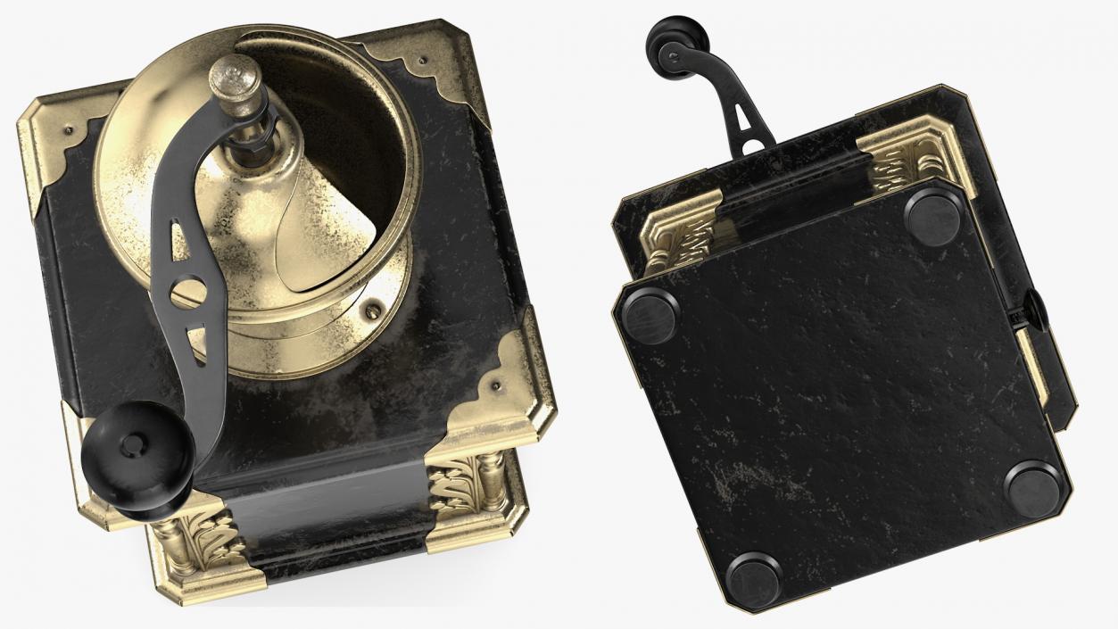 Antique Manual Coffee Grinder 3D model