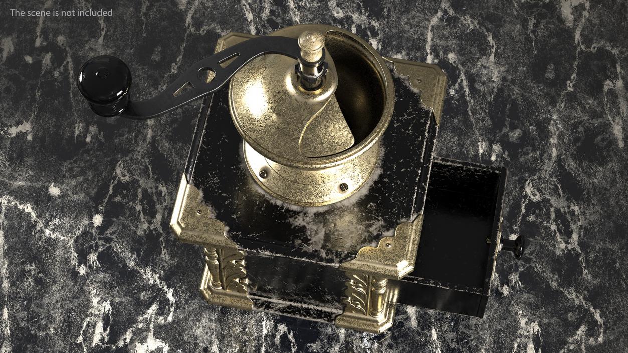 Antique Manual Coffee Grinder 3D model