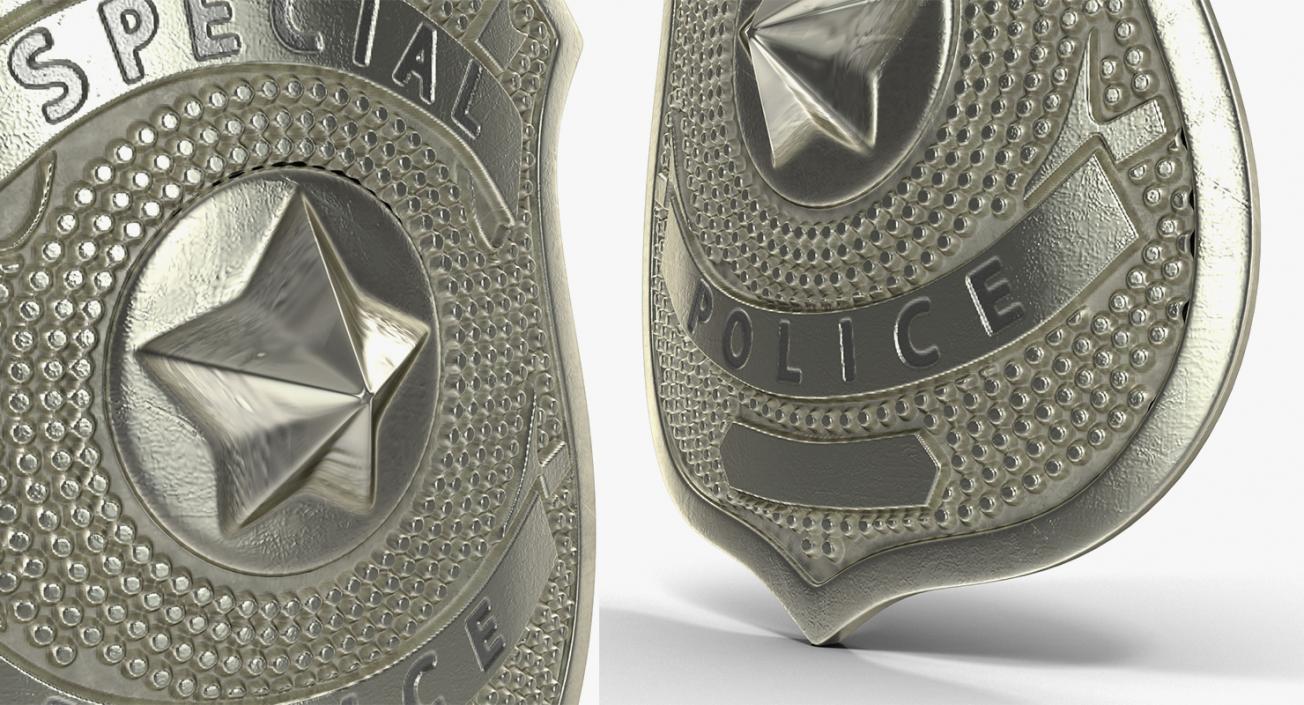 Police Badges Collection 3D model