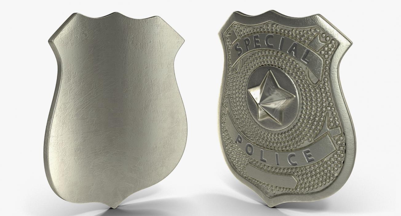 Police Badges Collection 3D model