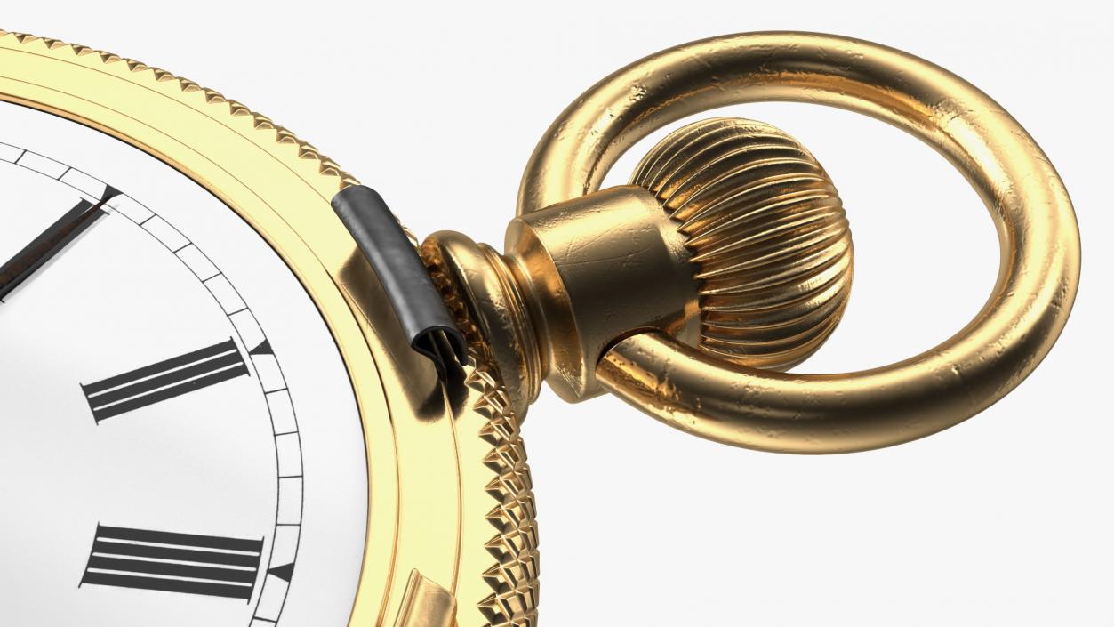 3D model Gold Tiffany Pocket Watch Open