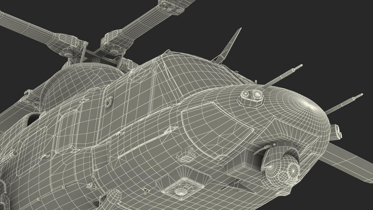 Military Medium Utility Helicopter 3D model