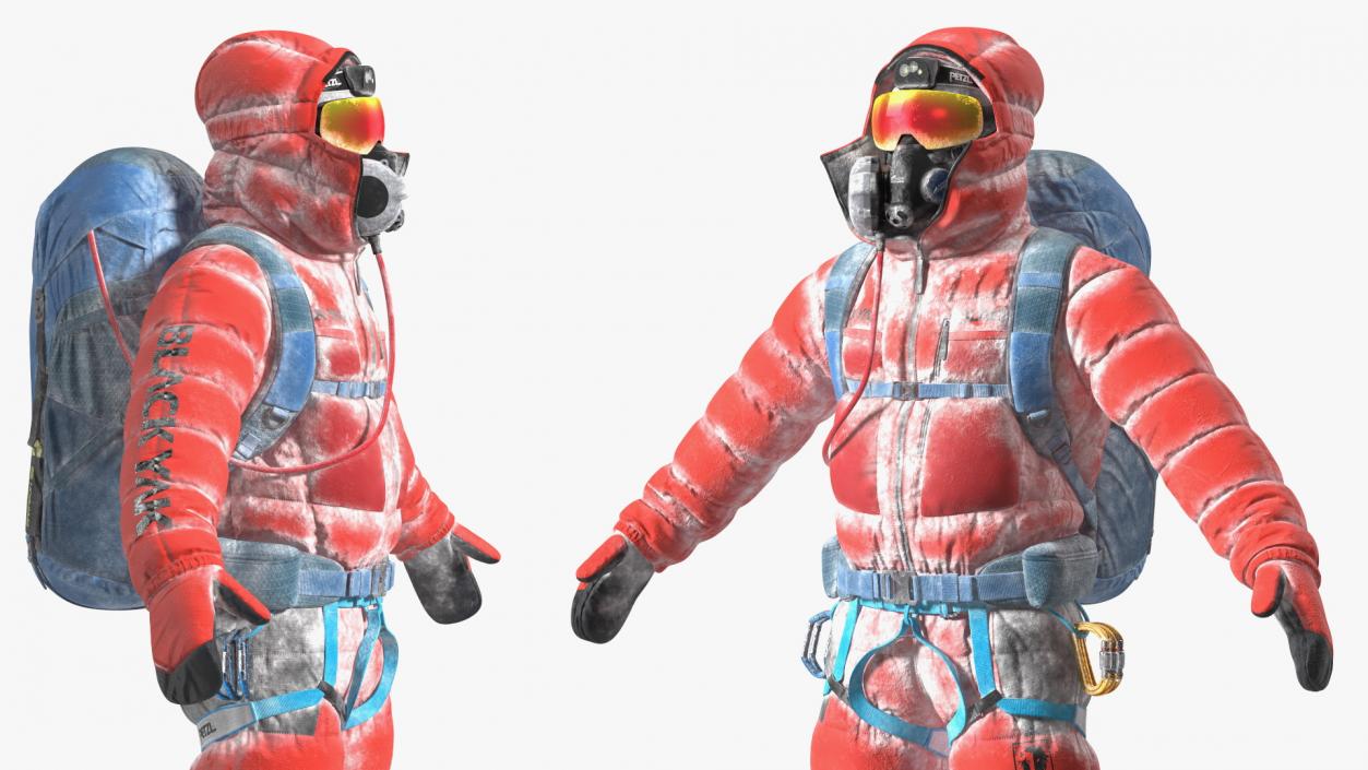 3D Everest Climber in a Snow-Covered Suit model