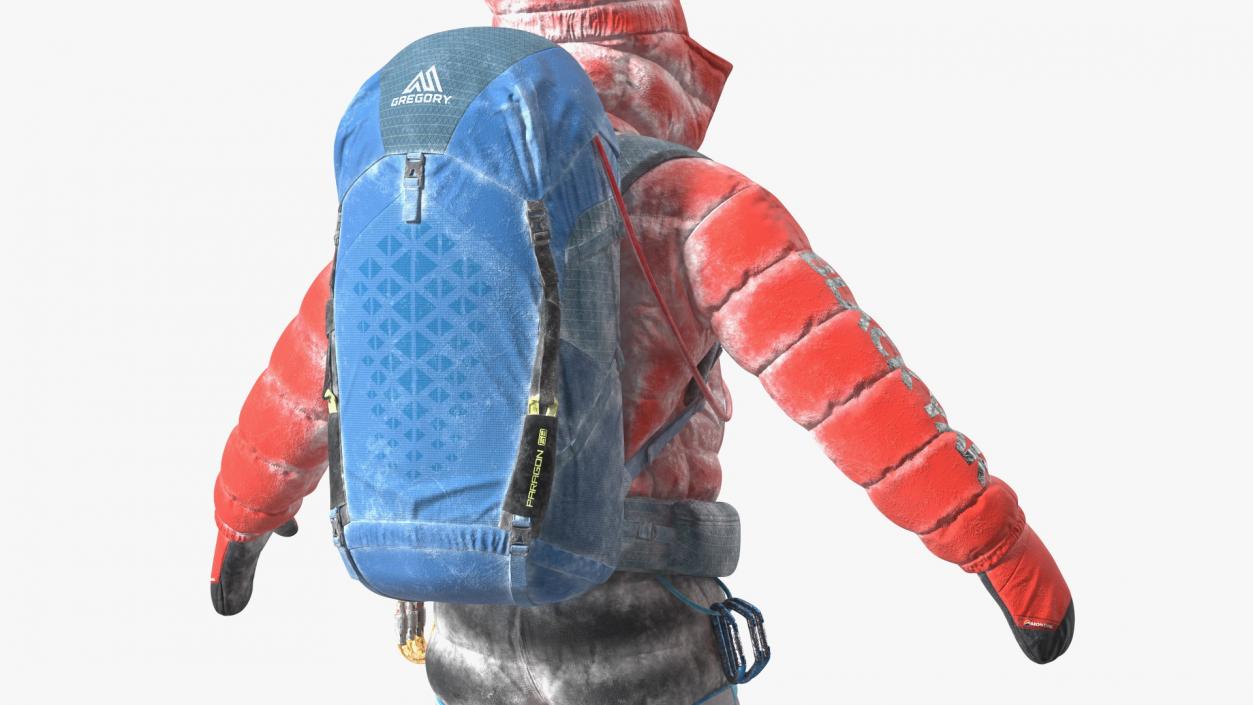 3D Everest Climber in a Snow-Covered Suit model