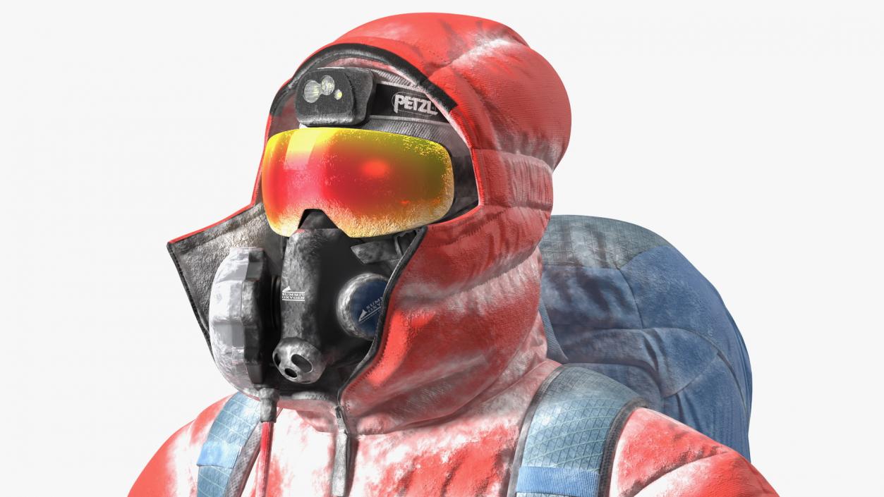 3D Everest Climber in a Snow-Covered Suit model