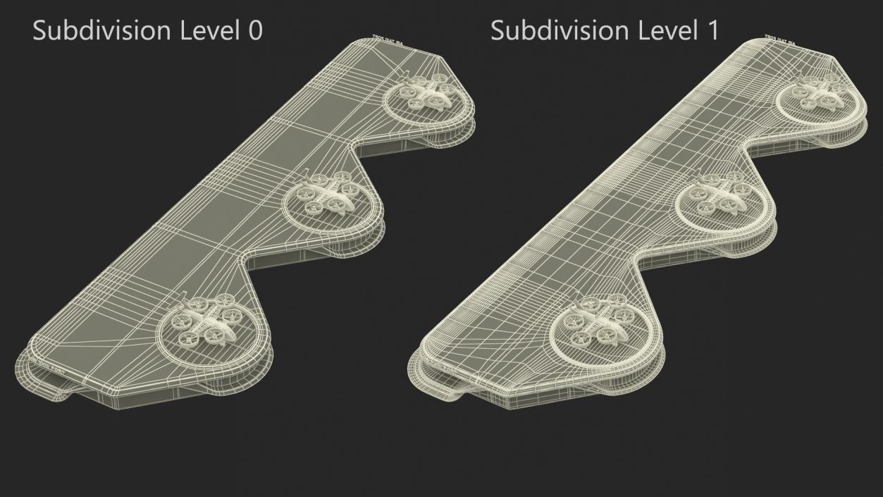 3D model Drone Port with Passenger Aircrafts