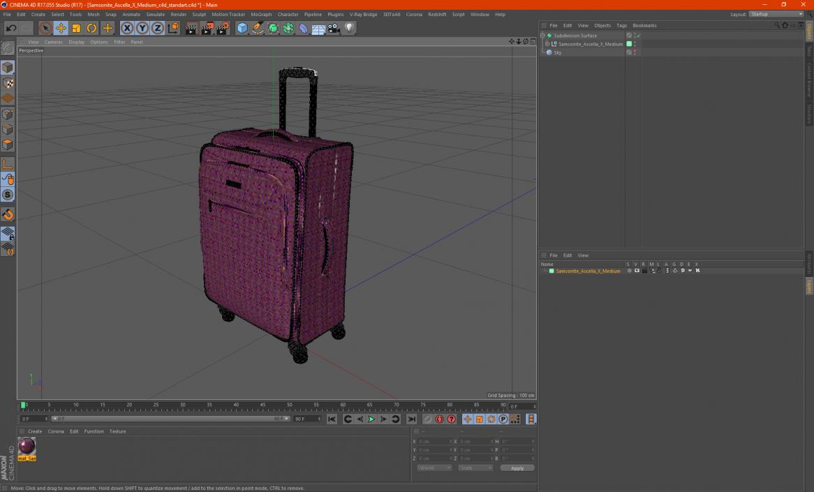 3D Samsonite Ascella X Medium