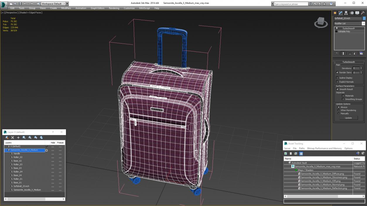 3D Samsonite Ascella X Medium